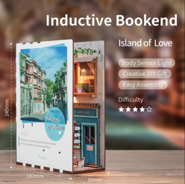 DIY Book Nook Boekensteun Island of Love, ToneCheer