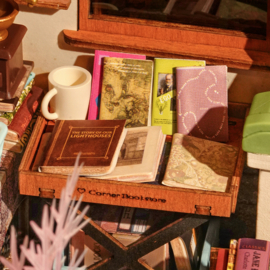 DIY Huisje Corner Bookstore met LED verlichting, Robotime, DG164
