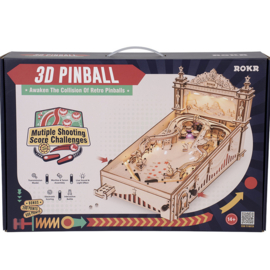 3D Modelbouwpakket Houten Puzzel Flipperkast - Pinball Machine, Robotime, EG01