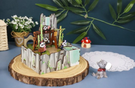 Muziekdoosje DIY 3D Houten Puzzel, Panda’s Home, Tonecheer