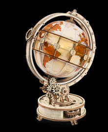 Houten Puzzel 3D Wereldbol incl. verlichting Robotime