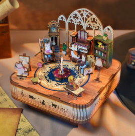 Muziekdoosje DIY 3D Houten Puzzel, Cat’s Family, Tonecheer