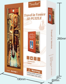 DIY Book Nook Boekensteun Travel in Venice Bookend, ToneCheer