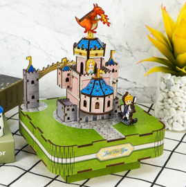 Muziekdoosje DIY 3D Houten Puzzel, Fairytable Castle, Tonecheer