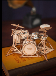 3D Houten Puzzel Muziekinstrument Drumstel, Robotime 