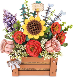Robotime, DIY Houten Bloemenkistje/Wooden Bloom Box