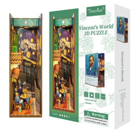 DIY Book Nook Boekensteun Vincent’s World Van Gogh , ToneCheer