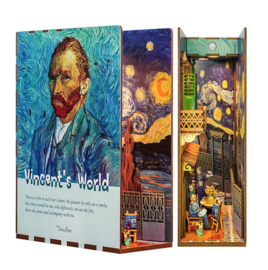 DIY Book Nook Boekensteun Vincent’s World Van Gogh , ToneCheer