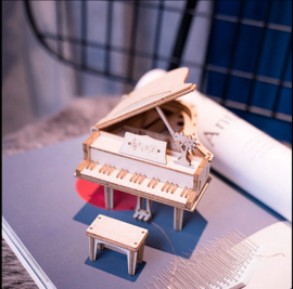 3D Houten Puzzel Muziekinstrument Piano, Robotime 