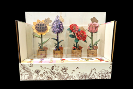 DIY Houten Bloem Pink Lily, Roze Lelie, Robotime, TW071
