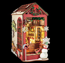 DIY Book Nook Boekensteun Christmas Indoor Scene