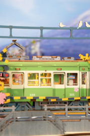 DIY 3D Houten Modelbouwpakket, Sakura Journey trein tram , Robotime, TGS02