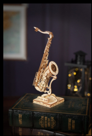 3D Houten Puzzel Muziekinstrument Saxophone, Robotime 
