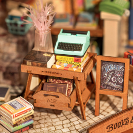 DIY Huisje Corner Bookstore met LED verlichting, Robotime, DG164