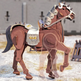 Houten Puzzel 3D Warrior Paard, Horse, Robotime 