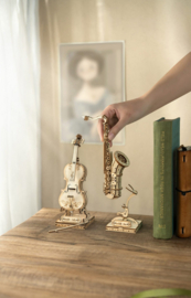 3D Houten Puzzel Muziekinstrument Saxophone, Robotime 