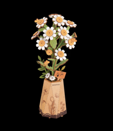 DIY Houten Bloem, Chamomile/Kamille, Robotime, TW061