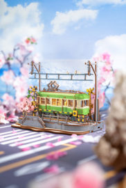 DIY 3D Houten Modelbouwpakket, Sakura Journey trein tram , Robotime, TGS02