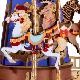 Muziekdoos Hout DIY Classic Carousel, Robotime, AMC01