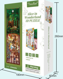 DIY Book Nook Boekensteun Alice in Wonderland, ToneCheer
