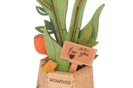 DIY Houten Bloem Orange Tulip, Oranje Tulp, Robotime, TW081