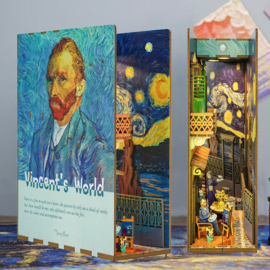 DIY Book Nook Boekensteun Vincent’s World Van Gogh , ToneCheer