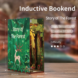 DIY Book Nook Boekensteun Story of The Forest Bookend, ToneCheer