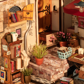 DIY Huisje Corner Bookstore met LED verlichting, Robotime, DG164