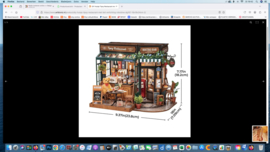 DIY Huisje Tipsy Restaurant met LED verlichting, Robotime, DG167