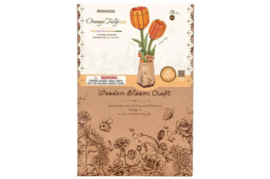 DIY Houten Bloem Orange Tulip, Oranje Tulp, Robotime, TW081