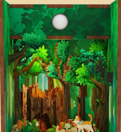 DIY Book Nook Boekensteun Alice in Wonderland, ToneCheer