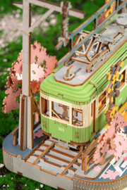 DIY 3D Houten Modelbouwpakket, Sakura Journey trein tram , Robotime, TGS02