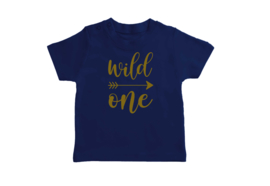 T-shirt Donker Blauw Wild One