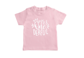 T-shirt Roze Mrs. One-derful