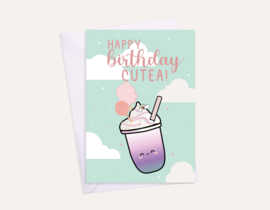 Kaart Happy Birthday Cutea