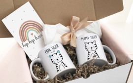 Giftbox Mama, Papa & Baby Tiger Compleet