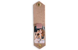 Gepersonaliseerde sleutelhanger met metalen foto -  Pink