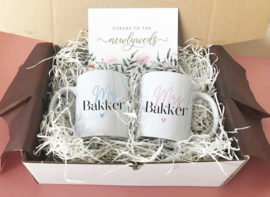 Giftbox Mr. & Mrs mokken set