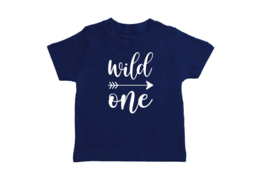 T-shirt Donker Blauw Wild One