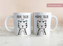 Giftbox Mama, Papa & Baby Tiger Compleet