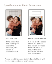 2.0 Gepersonaliseerde sleutelhanger met foto  - Zwart Structuur