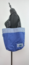 Tote bag blauwe ruit