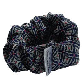 Scrunchie Paars met roze stip