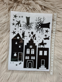 Sinterklaas - Huisjes | Vel  1 | ca 20x30