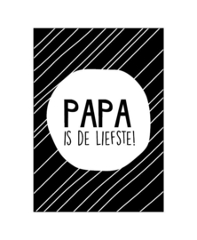 Wenskaart | Papa is de liefste | ca 10x15 cm | Per stuk