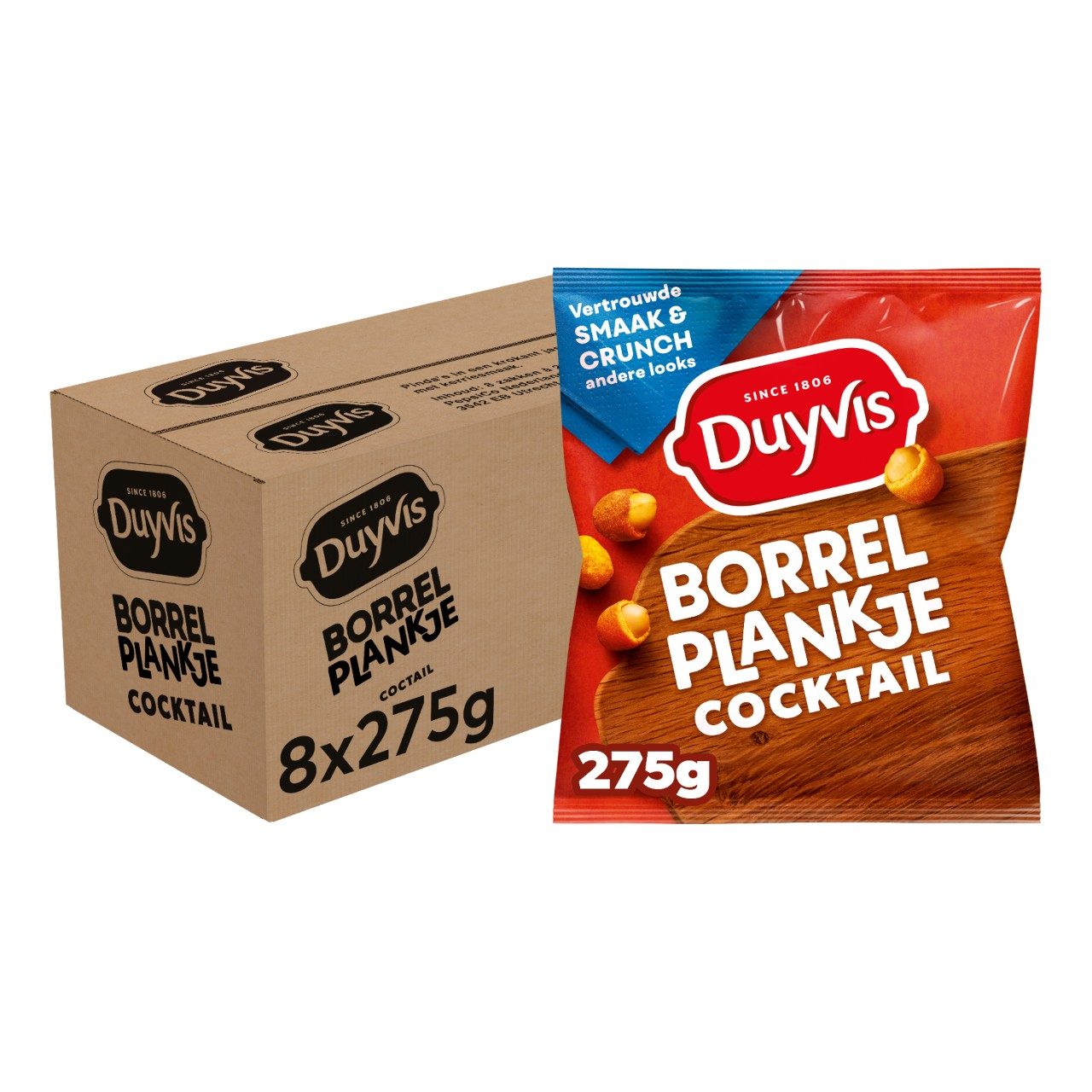 Borrelnoten cocktail pinda nootjes 8 zakken x 275 gram