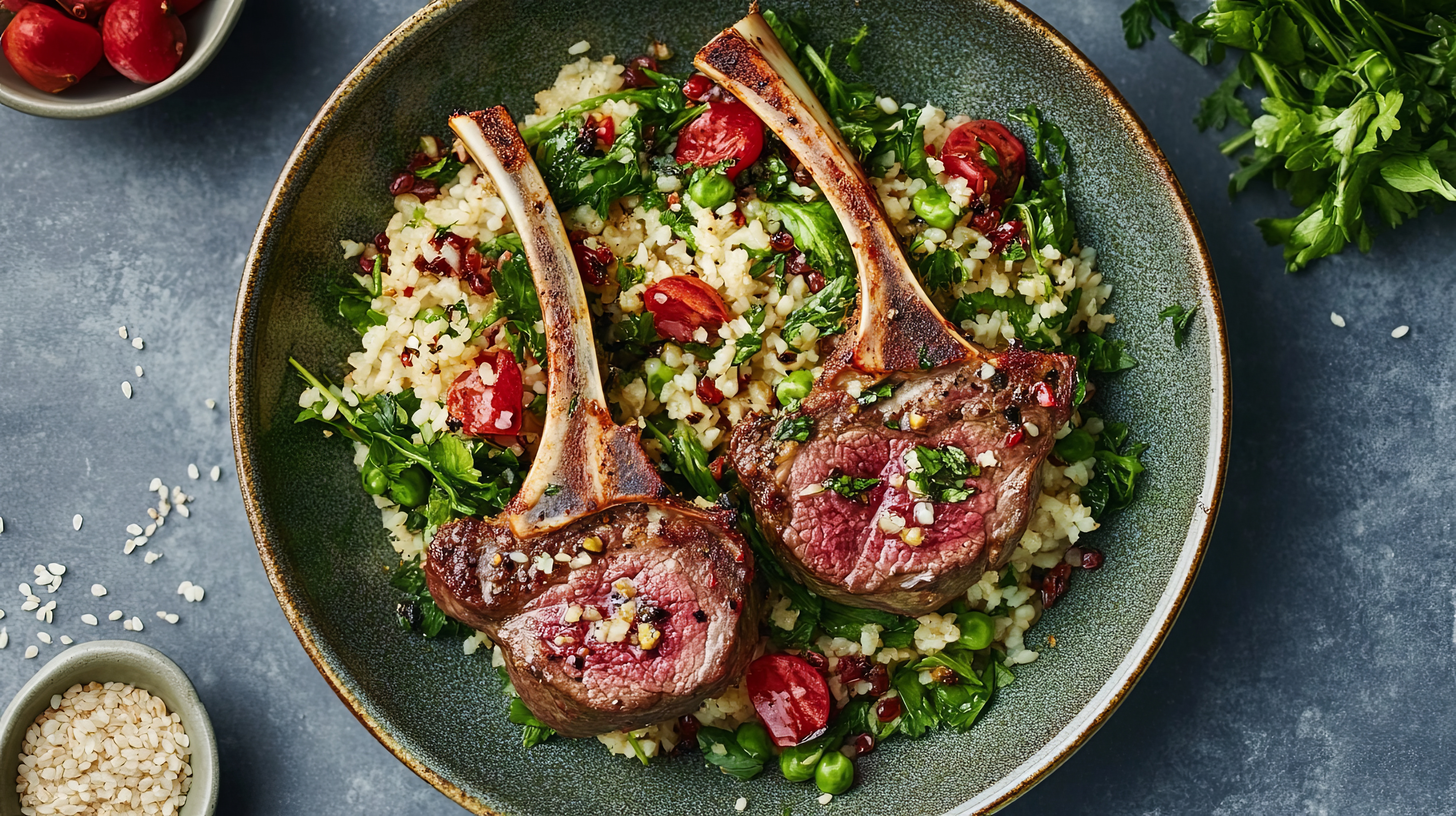 Lamskoteletjes  met couscous ca.350gr
