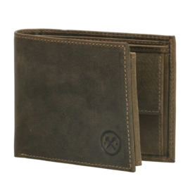 Hide & Stitches Idaho portemonnee olijf groen