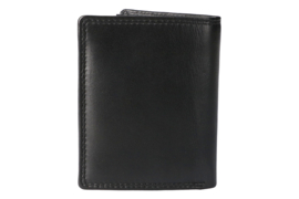 Leather design safety wallet zwart