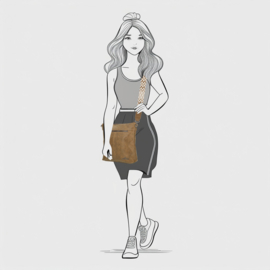 Enrico Benetti Stacey schoudertas camel